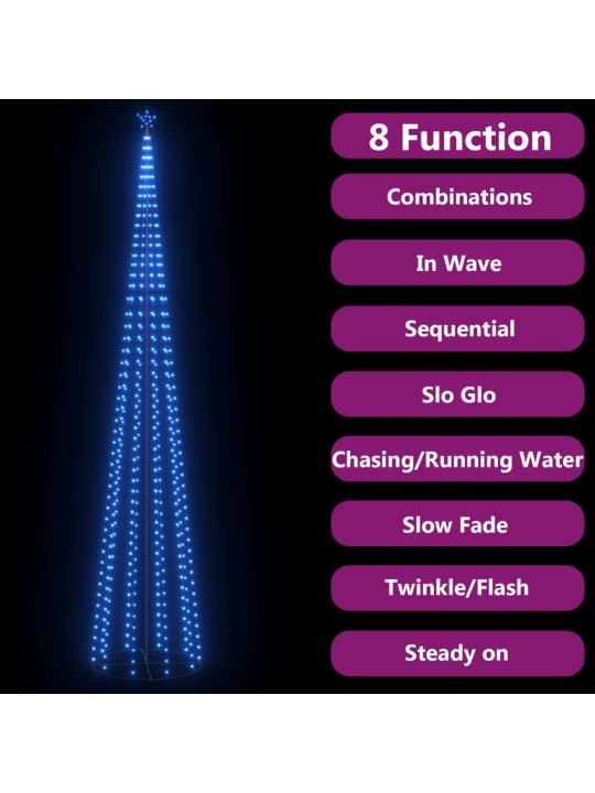 Koonusekujuline jõulupuu 752 sinist LEDi, 160x500 cm