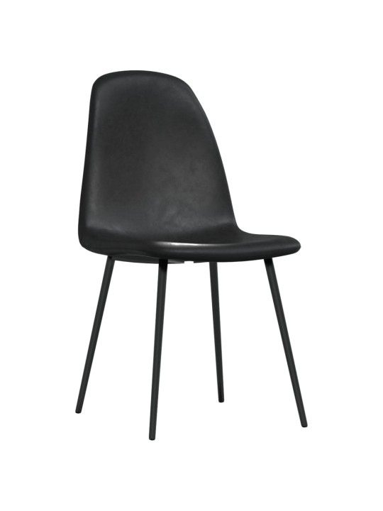 Söögitoolid, 6 tk must, kunstnahk