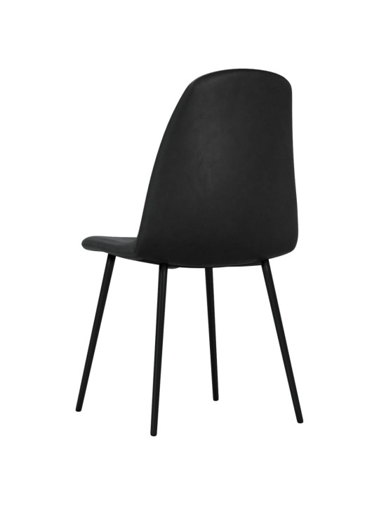 Söögitoolid, 6 tk must, kunstnahk