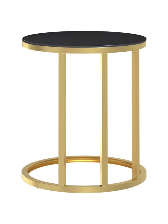 Lisalaud, kuldne ja must, 45 cm, karastatud klaas