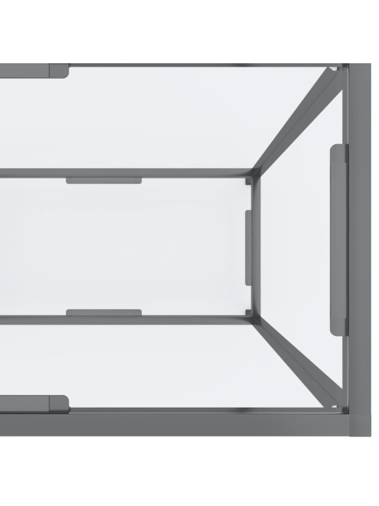 Konsoollaud, läbipaistev, 140 x 35 x 75,5 cm, karastatud klaas