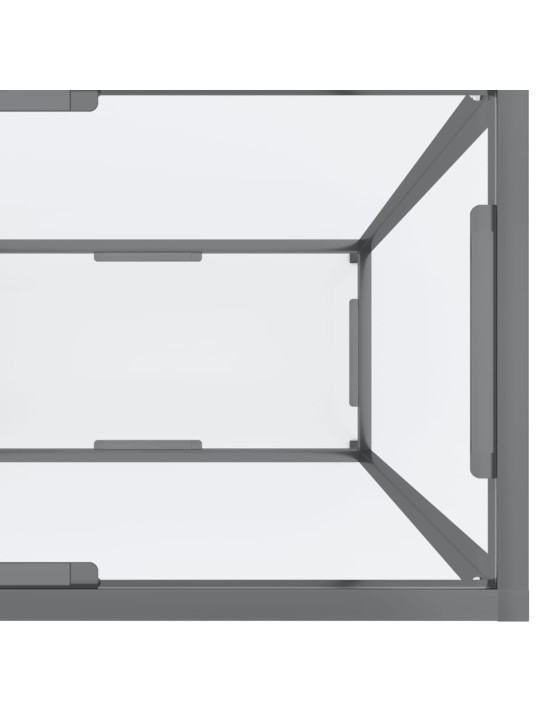 Konsoollaud, läbipaistev, 160 x 35 x 75,5 cm, karastatud klaas