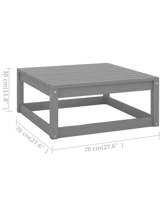 7-osaline aiamööblikomplekt, hall, männipuit