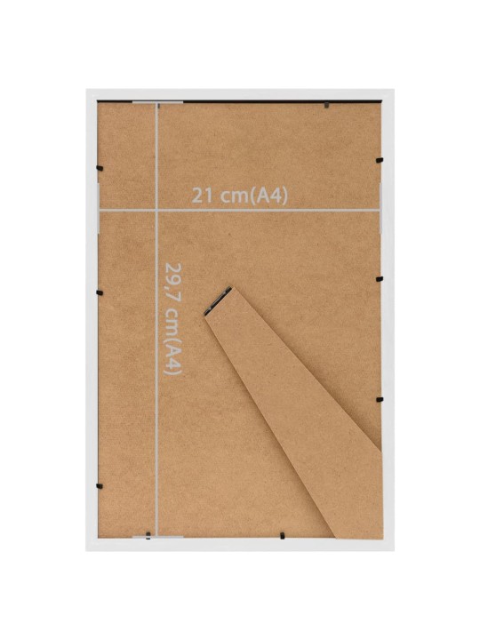 Pildiraamikomplekt 5 tk, lauale, valge, 21 x 29,7 cm, mdf