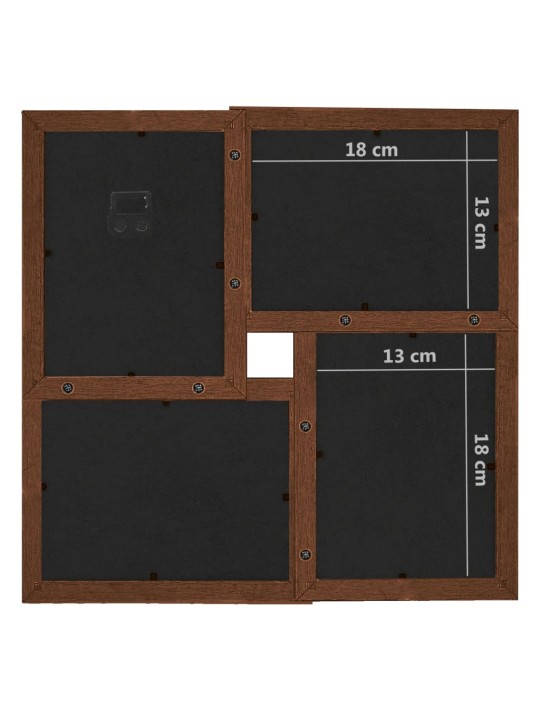 Kollaaž-pildiraam 24x(13x18 cm), tumepruun mdf