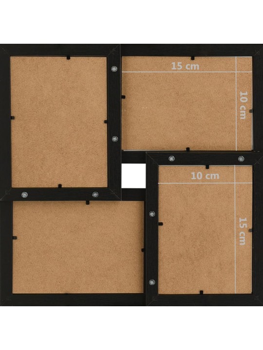 Kollaaž-pildiraam 24x(10x15 cm), must mdf