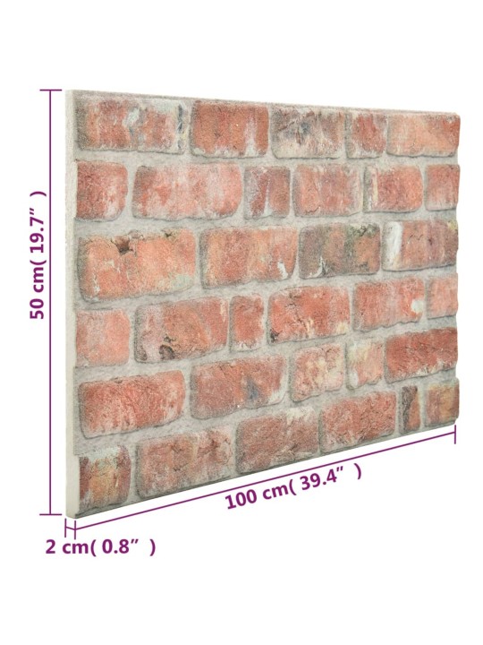 3d-seinapaneelid punase tellisedisainiga 10 tk, eps