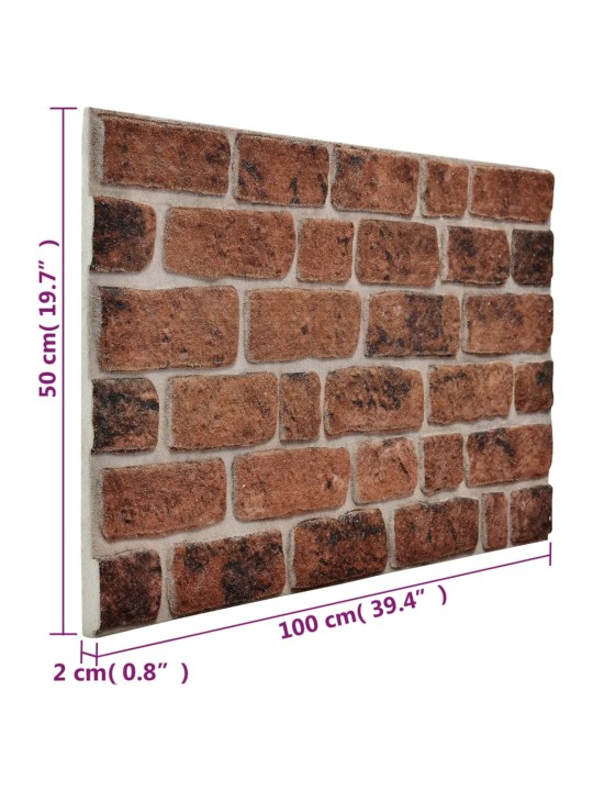 3d-seinapaneelid, tumepruun, telliskivi disain 10 tk, eps