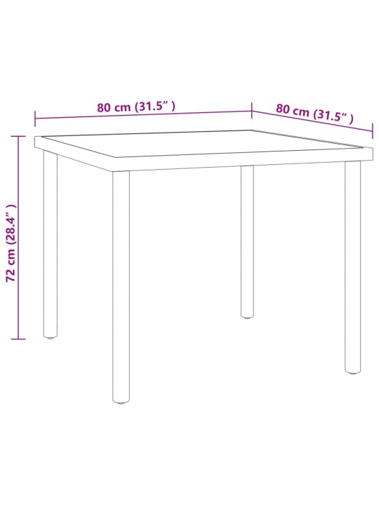 3-osaline aiamööbli komplekt, teras