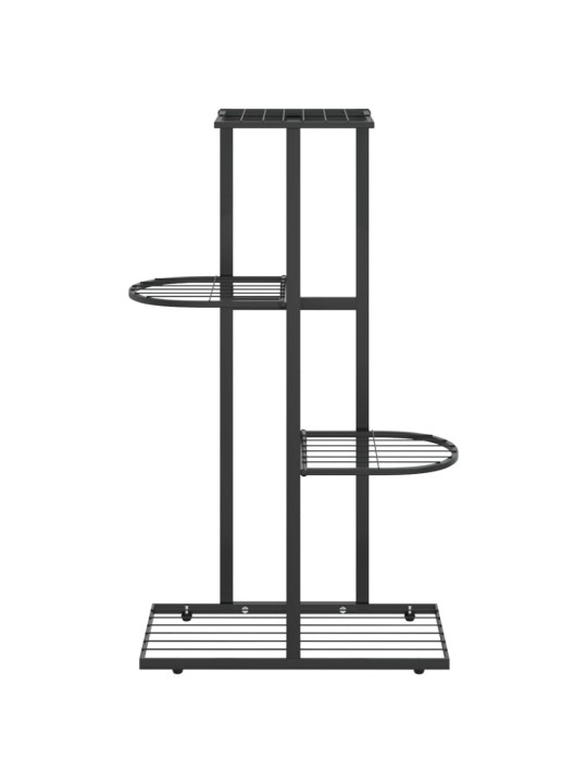 4-korruseline lillealus, 43x22x76 cm, must, metall