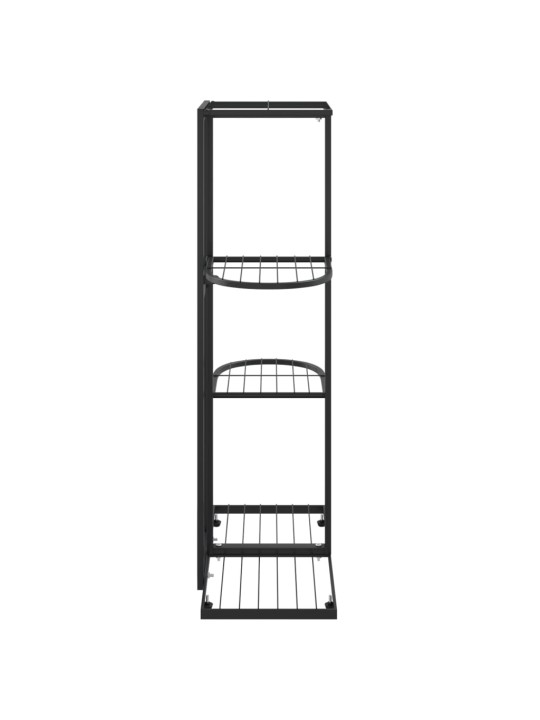 4-korruseline lillealus, 43x22x76 cm, must, metall