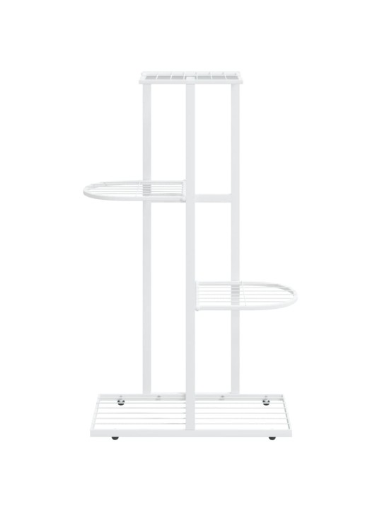 4-korruseline lillealus, 43x22x76 cm, valge, metall