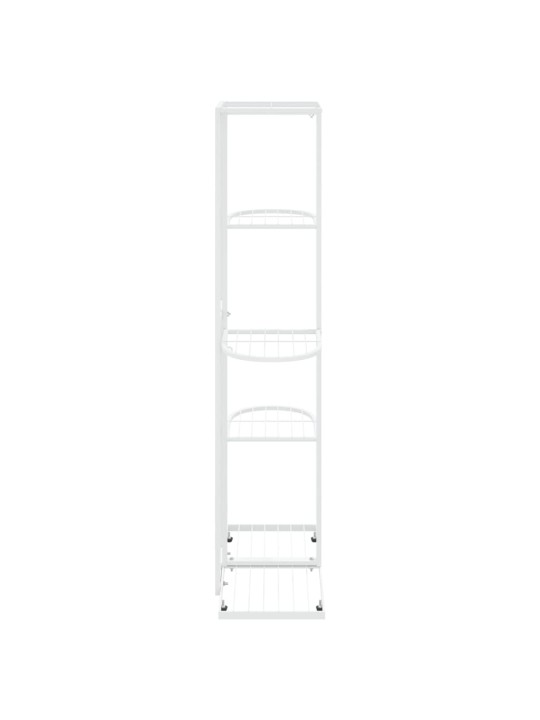 5-korruseline lillealus, 43x22x98 cm, valge, metall