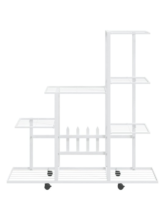 Lillealus ratastel, 94.5x25x92.5 cm, valge, metall