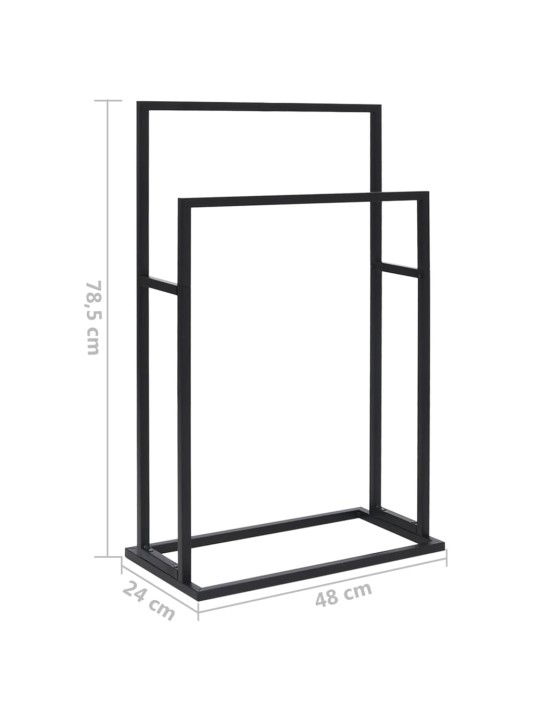 Eraldiseisev rätikurest, must, 48 x 24 x 78,5 cm, raud