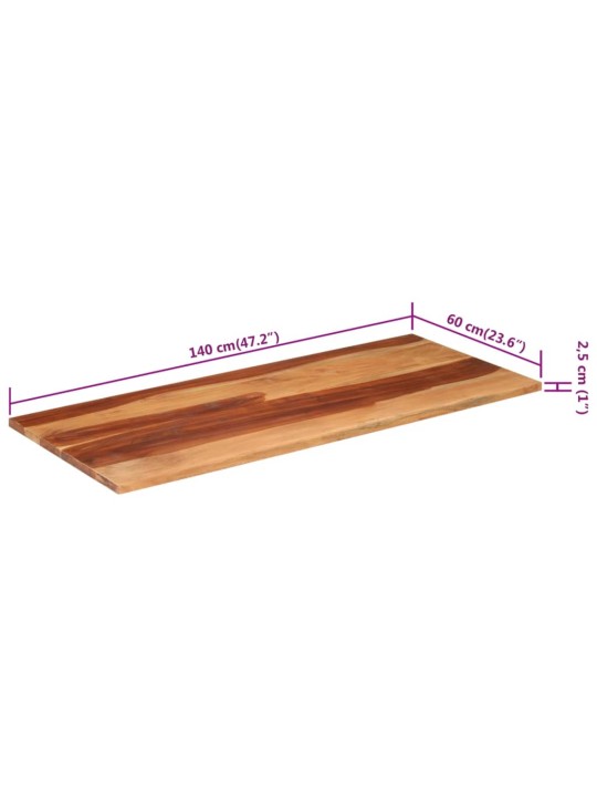 Lauaplaat, 140x60x(2,5-2,7) cm, akaatsiapuit