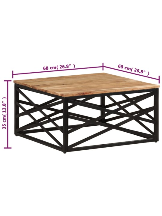 Kohvilaud, 68 x 68 x 35 cm, akaatsiapuit