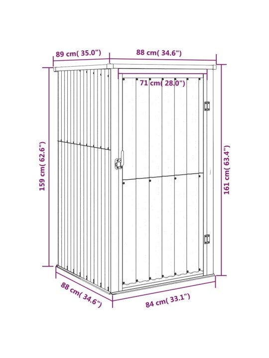 Aiakuur, antratsiithall, 88x89x161 cm, tsingitud teras