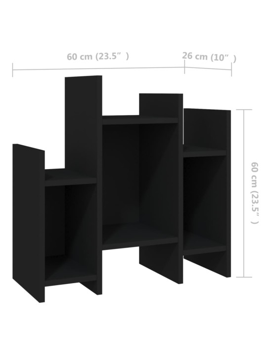 Kummut, must, 60 x 26 x 60 cm, puitlaastplaat