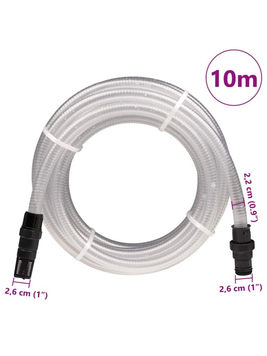 IMIVOOLIK PVC ÜHENDUSTEGA, LÄBIPAISTEV 1,1" 10 M PVC