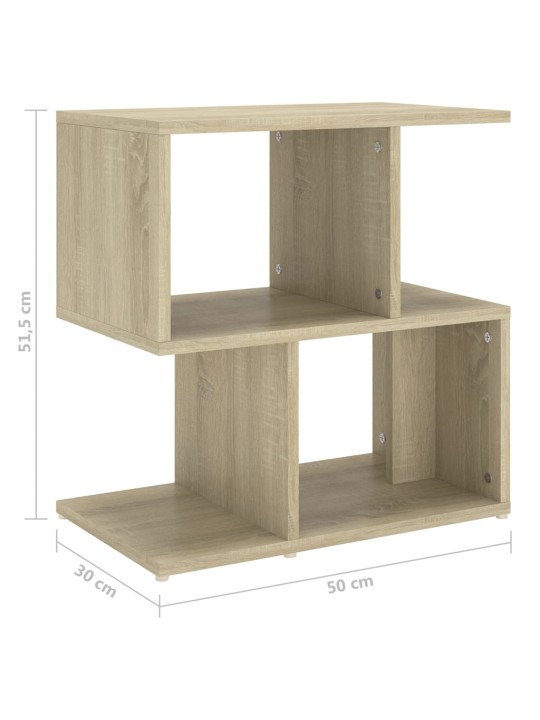 Öökapp 2 tk, sonoma tamm, 50 x 30 x 51,5 cm, puitlaastplaat