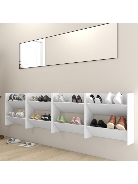 Seina kingakapid 4 tk, valge, 60 x 18 x 60 cm, puitlaastplaat