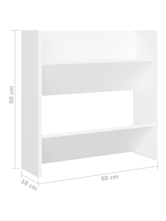 Seina kingakapid 4 tk, valge, 60 x 18 x 60 cm, puitlaastplaat