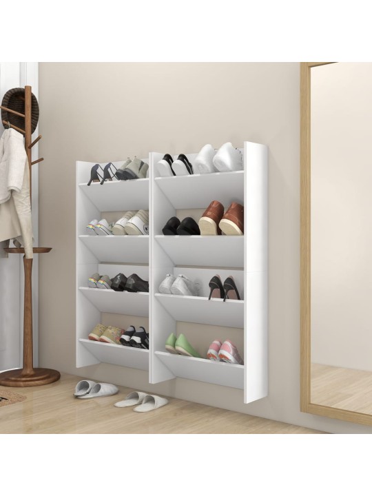 Seina kingakapid 4 tk, valge, 60 x 18 x 60 cm, puitlaastplaat