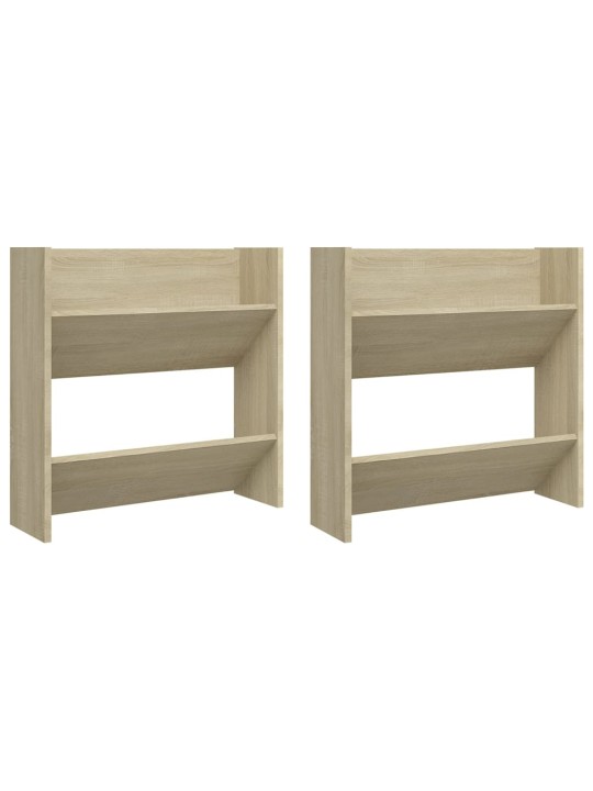 SEINA KINGAKAPID 2 TK,SONOMA TAMM, 60X18X60 CM, PUITLAASTPLAAT