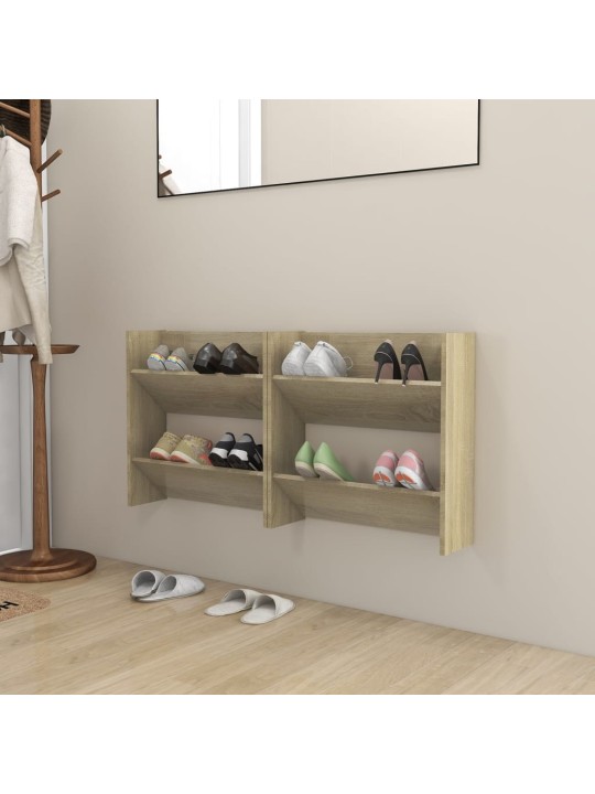 SEINA KINGAKAPID 2 TK,SONOMA TAMM, 60X18X60 CM, PUITLAASTPLAAT