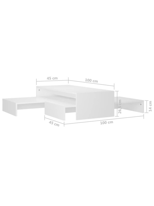 Üksteise alla käivad kohvilauad must 100 x 100 x 26,5 cm