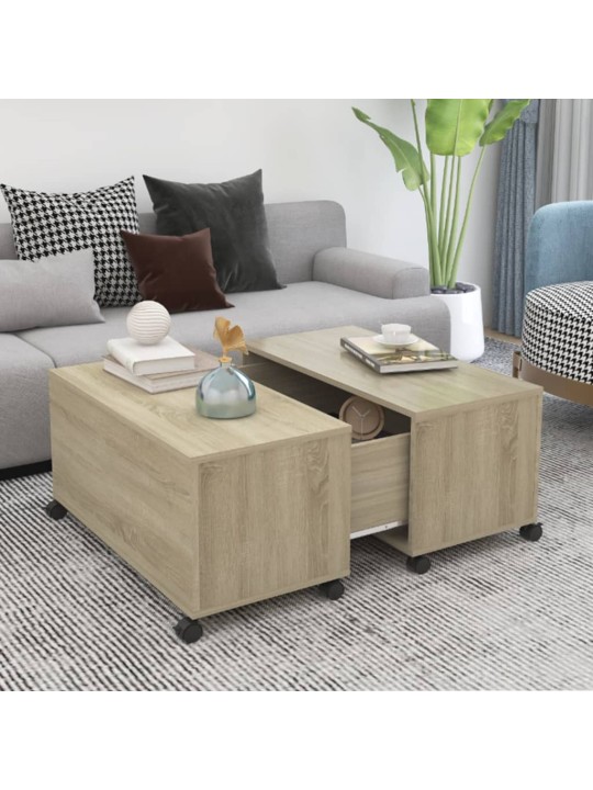 KOHVILAUD, SONOMA TAMM 75X75X38 CM PUITLAASTPLAAT