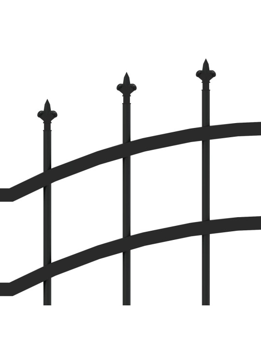 Aiapiire terava tipuga, must, 115 cm, pulbervärvitud teras