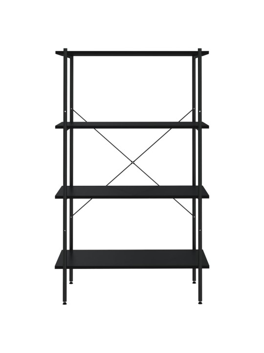 4-tasandiline riiuliosa, must, 80 x 40 x 130 cm