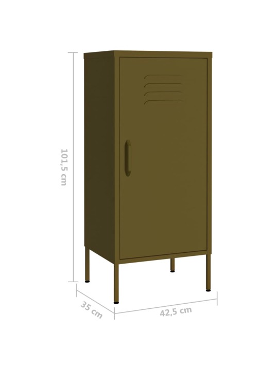 Hoiukapp, oliivroheline, 42,5 x 35 x 101,5 cm, teras