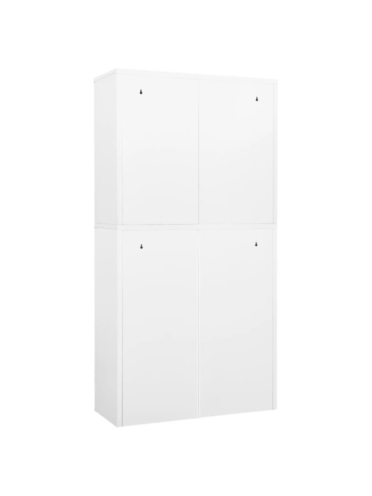 Kontorikapp, valge, 90 x 40 x 180 cm, teras