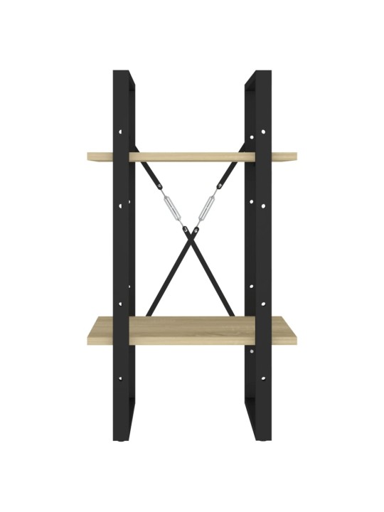 2korruseline raamatukapp sonoma tamm 40x30x70 cm puitlaastplaat