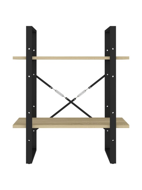 2korruseline raamatukapp sonoma tamm 60x30x70 cm puitlaastplaat