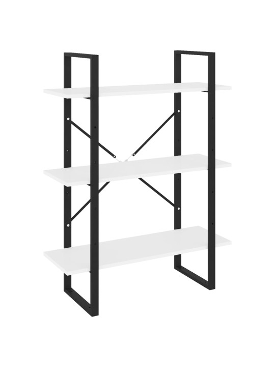 Raamaturiiul, valge 80 x 30 x 105 cm puitlaastplaat