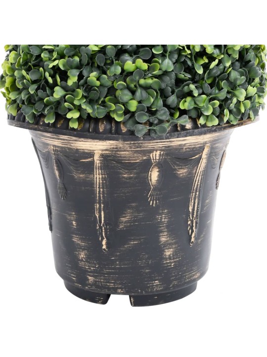 KUNSTTAIM PUKSPUU SPIRAAL LILLEPOTIGA, ROHELINE, 59 CM