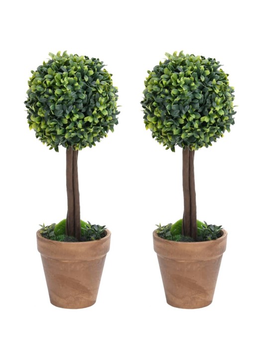 KUNSTTAIM PUKSPUU PALLIKUJULINE POTIGA 2 TK, ROHELINE, 41 CM