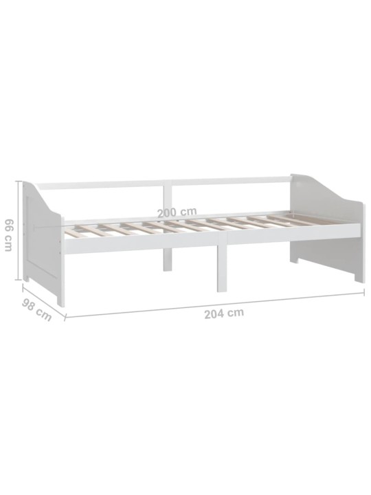 3-kohaline päevavoodi, valge, männipuit, 90 x 200 cm