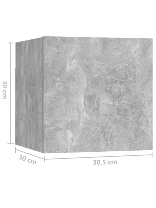 Öökapid 2 tk, betoonhall, 30,5x30x30 cm, tehispuit