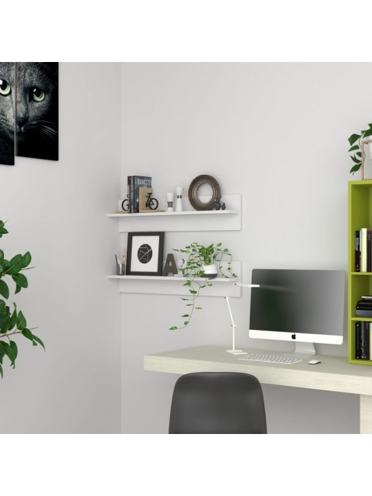 SEINARIIULID 2 TK, VALGE, 80 X 11,5 X 18 CM, PUITLAASTPLAAT