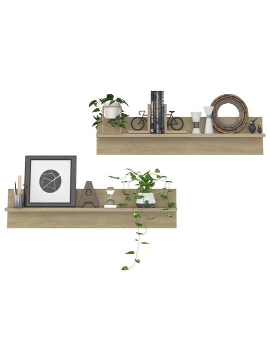 SEINARIIULID 2 TK, SONOMA TAMM, 80X11,5X18 CM, PUITLAASTPLAAT