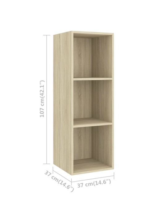 4-osaline telerikappide komplekt, sonoma tamm, tehispuit