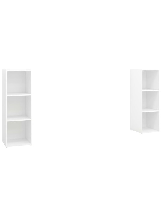 Telerikapid 2 tk, valge, 107 x 35 x 37 cm, puitlaastplaat