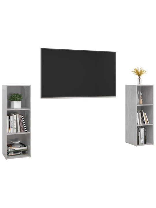 Telerikapid, 2 tk, betoonhall, 107x35x37 cm, puitlaastplaat