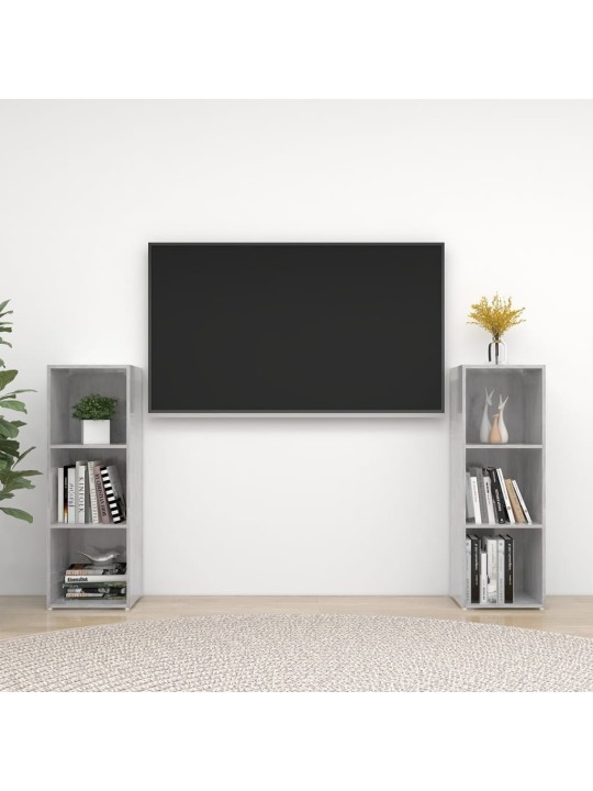 Telerikapid, 2 tk, betoonhall, 107x35x37 cm, puitlaastplaat