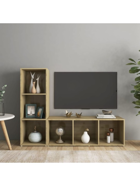 TELERIKAPID 2 TK, SONOMA TAMM, 107X35X37 CM, TEHISPUIT